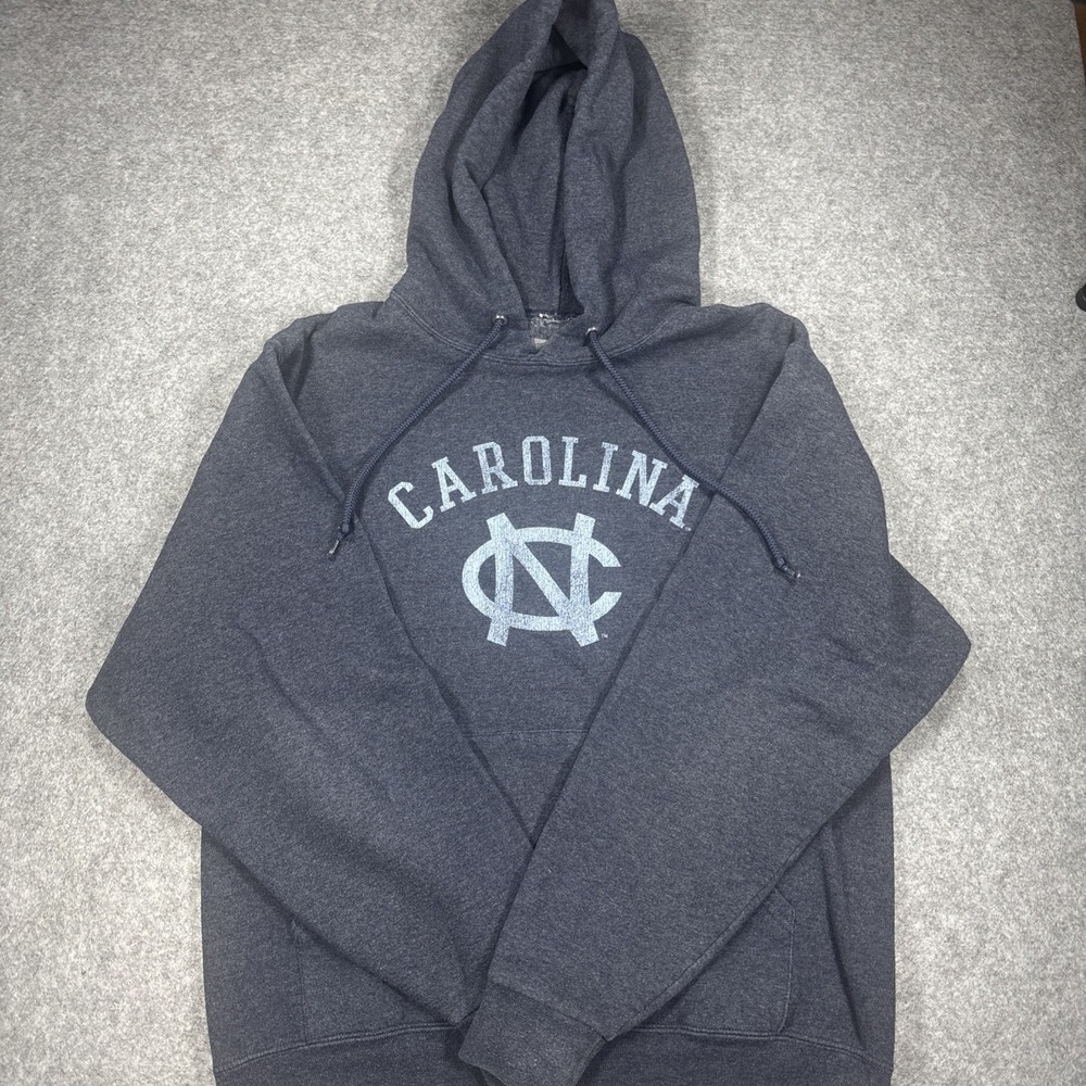 North Carolina Tar Heels Champion Hoodie Pullover Sweatshirt Mens Medium Gray